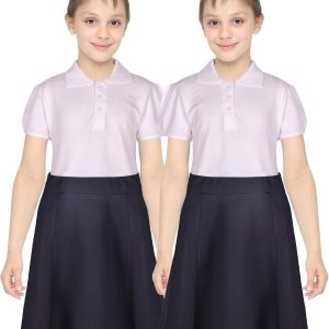 Girls School Skater Skirts 2 Pack