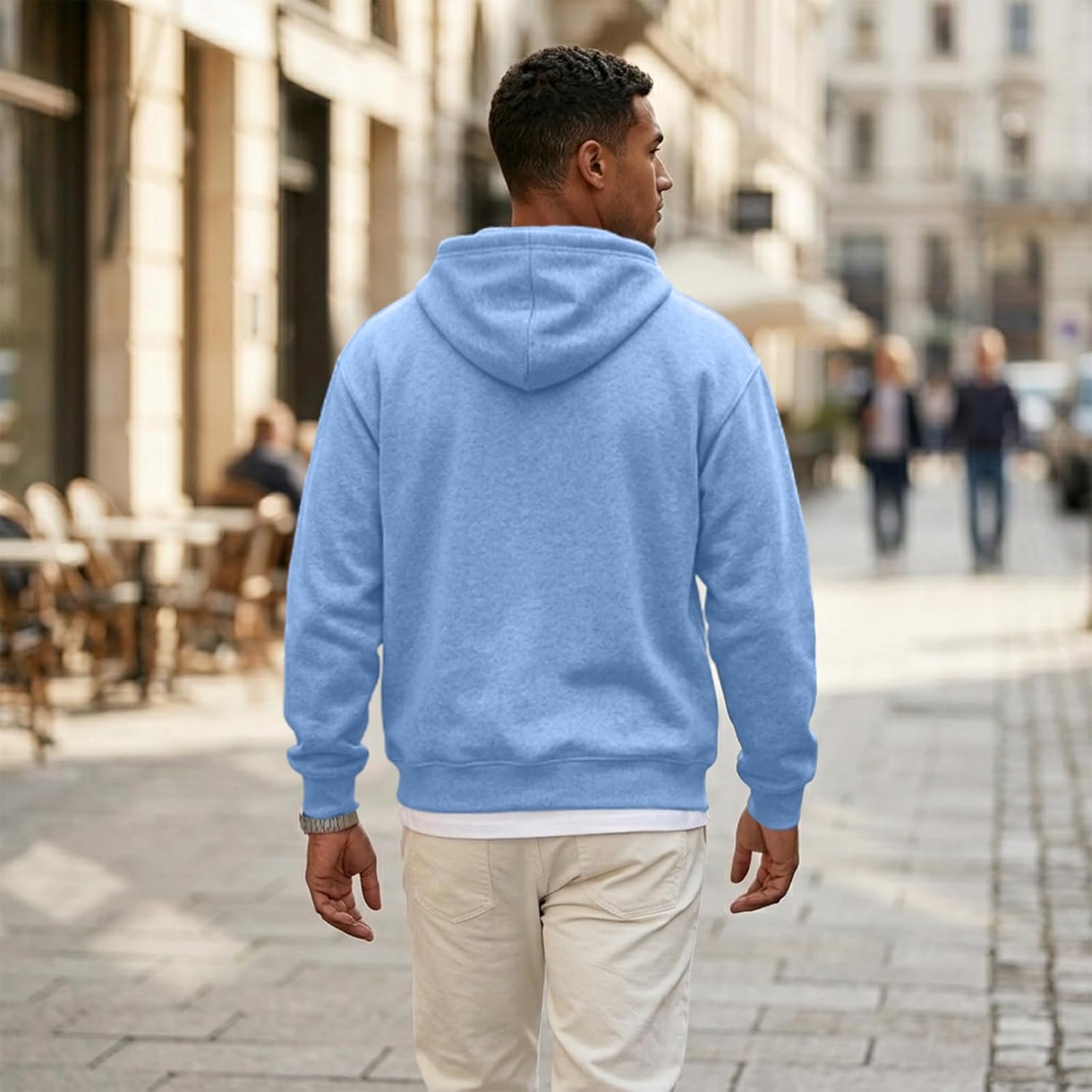 Men's Quarter Zip Hoodie with Pockets - Image 3