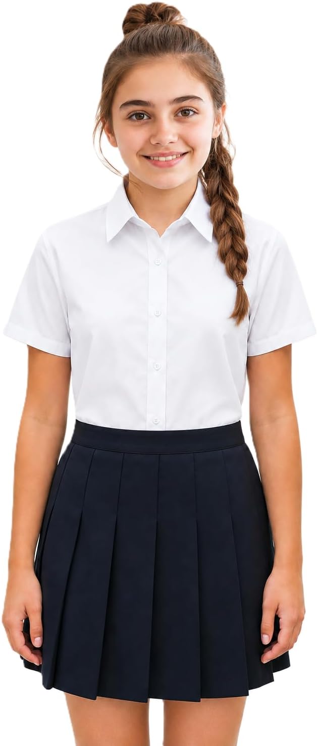 Girls White School Shirt Twin Pack - Image 2