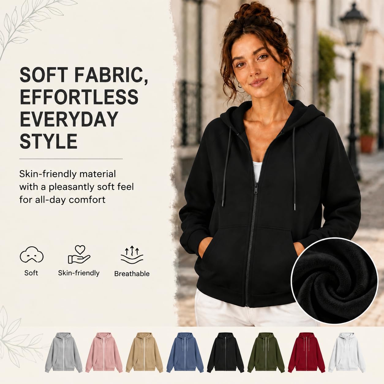 Women's Zip Hoodie - Image 3