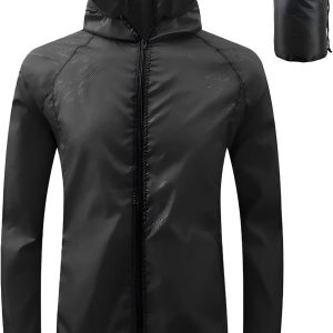 Packable Lightweight Waterproof Hooded Jacket