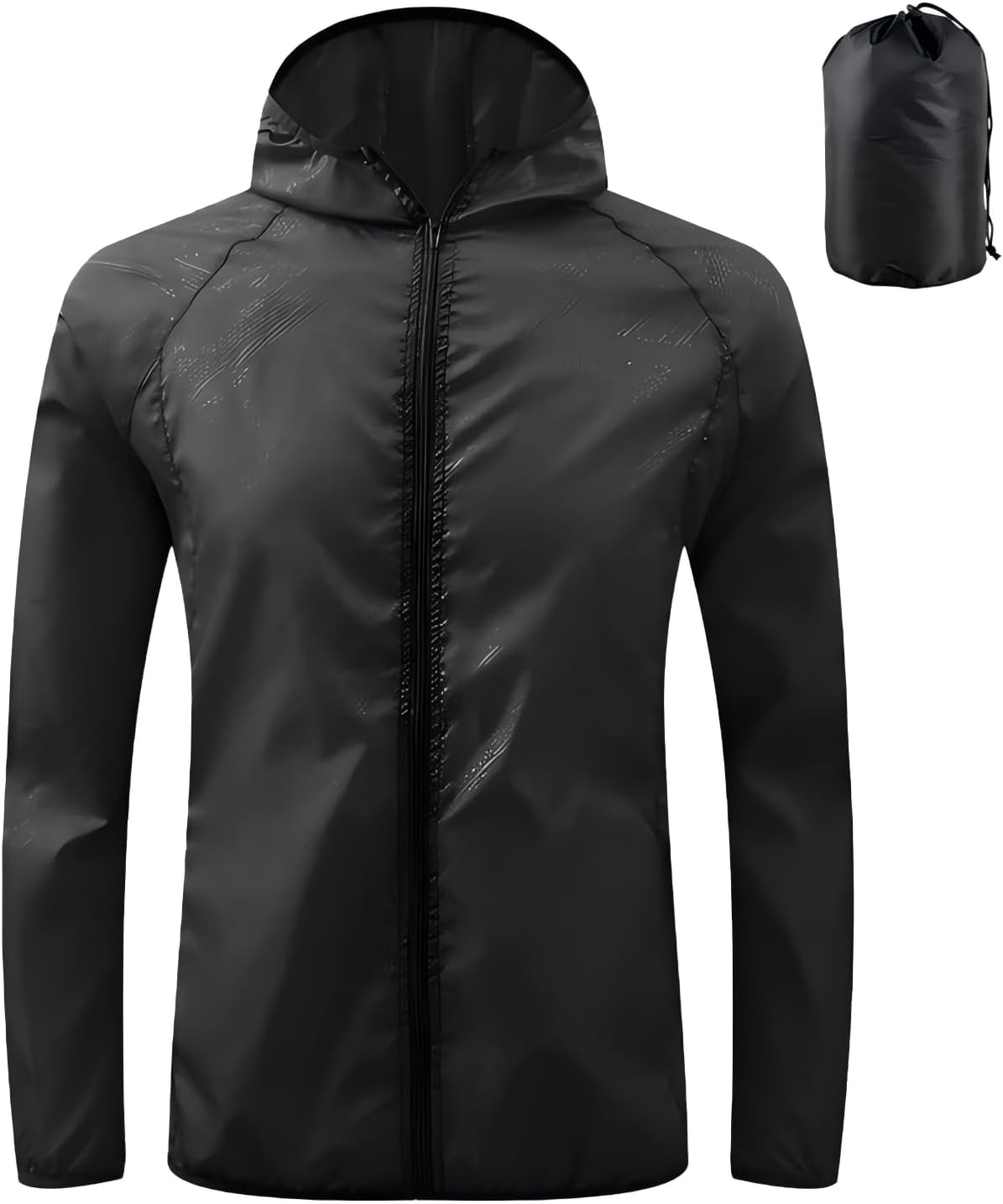 Packable Lightweight Waterproof Hooded Jacket