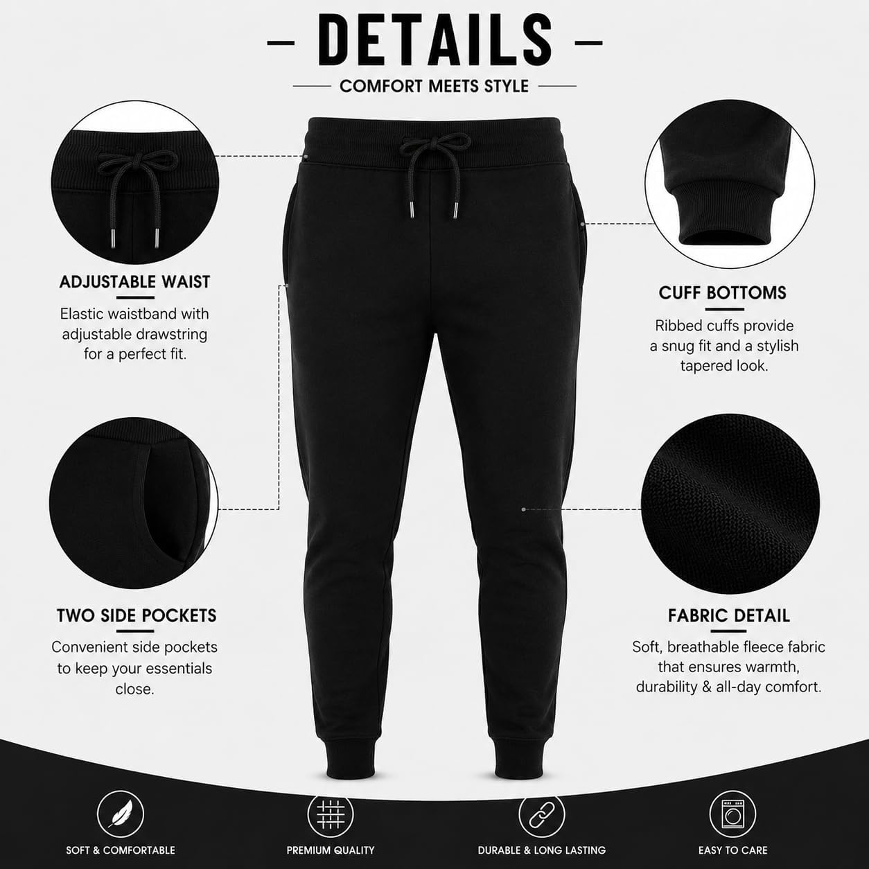 Kids Fleece PE Joggers - Image 6