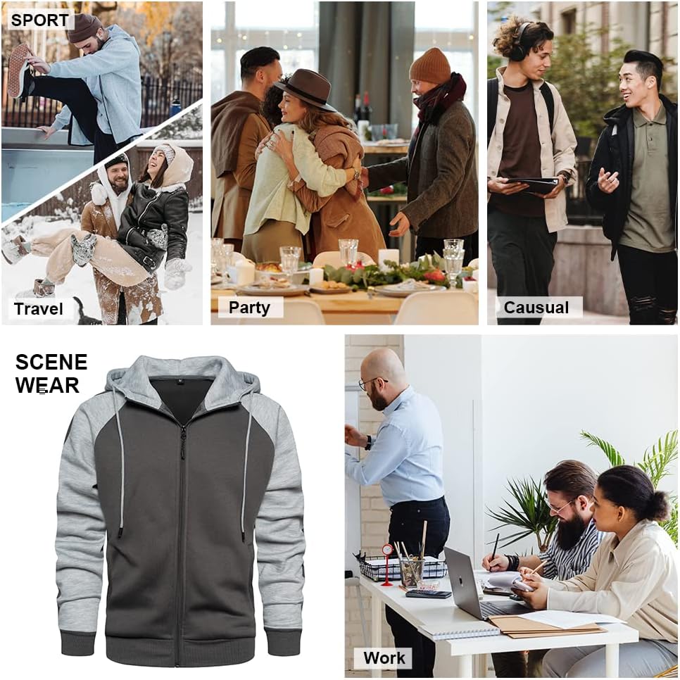 Mens Zip Up Hoodie - Image 5