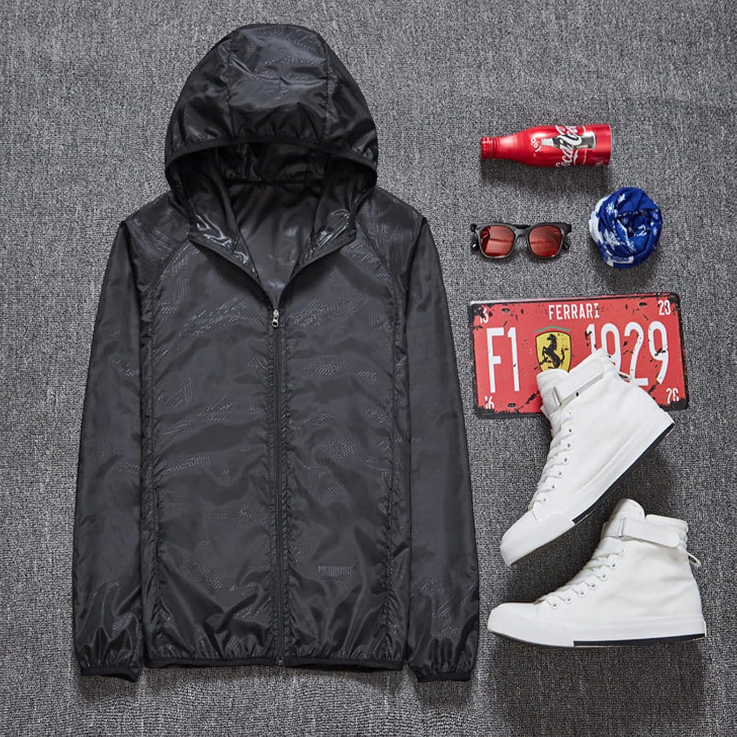 Packable Lightweight Waterproof Hooded Jacket - Image 2