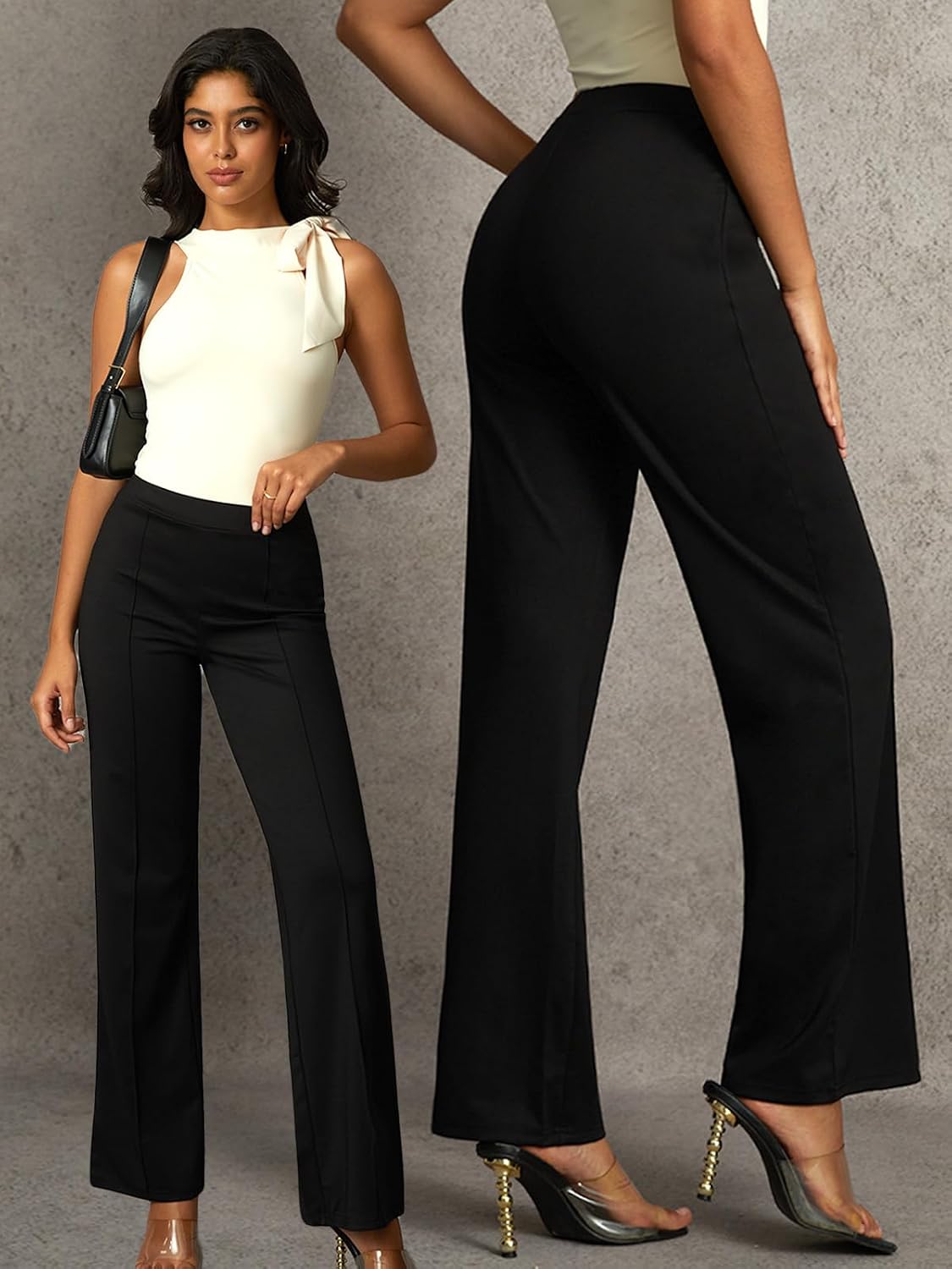 High Waisted Wide Leg Trousers - Image 5