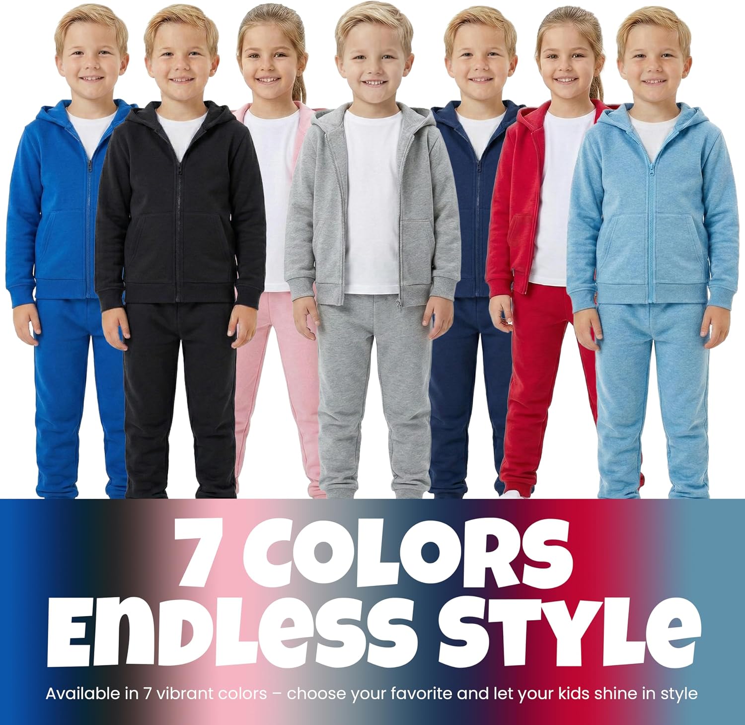 Kids Fleece Hooded Tracksuit - Image 6