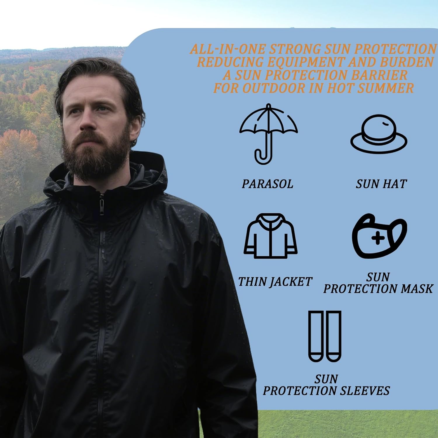 Packable Lightweight Waterproof Hooded Jacket - Image 4