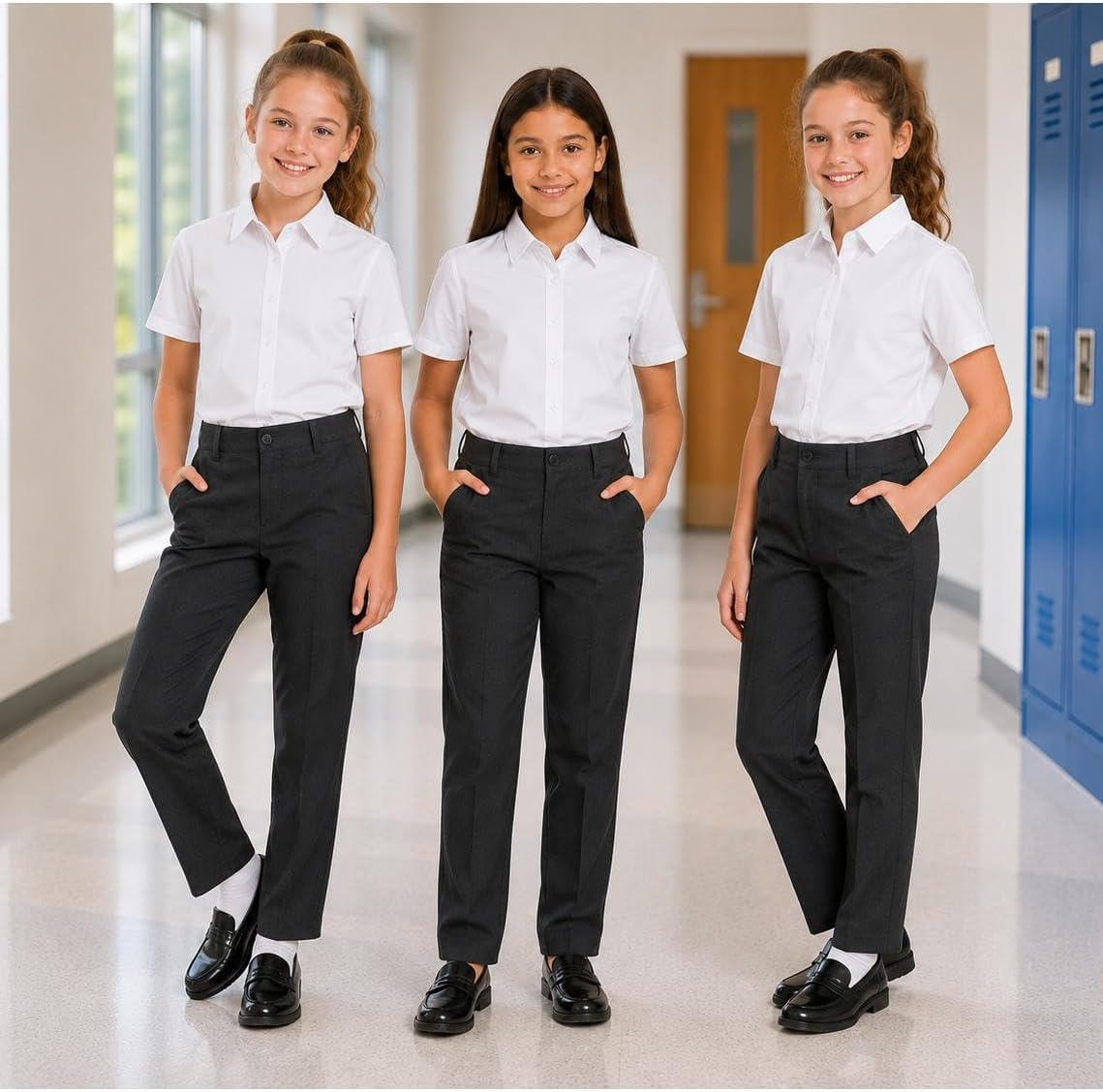 Girls Short Sleeve School Shirt - Image 3