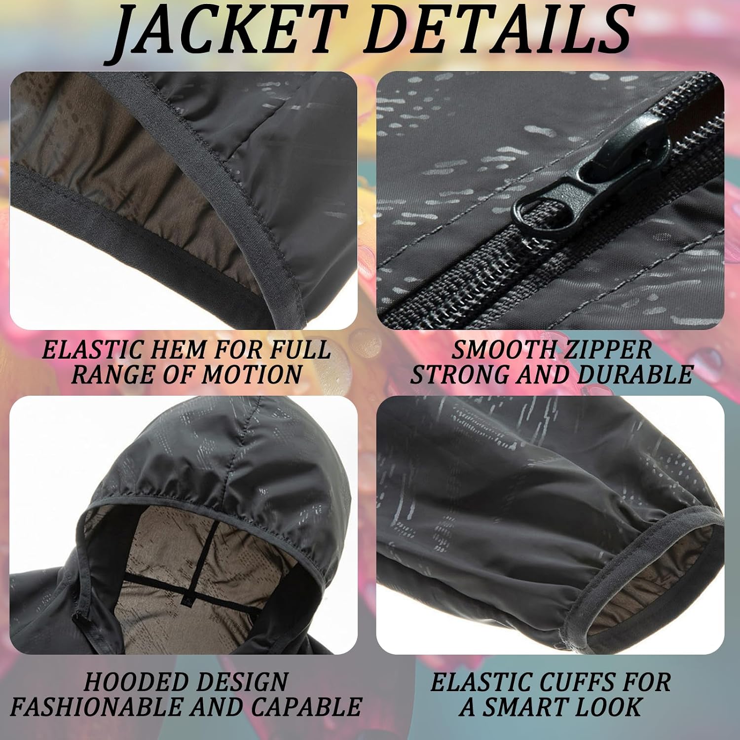 Packable Lightweight Waterproof Hooded Jacket - Image 6