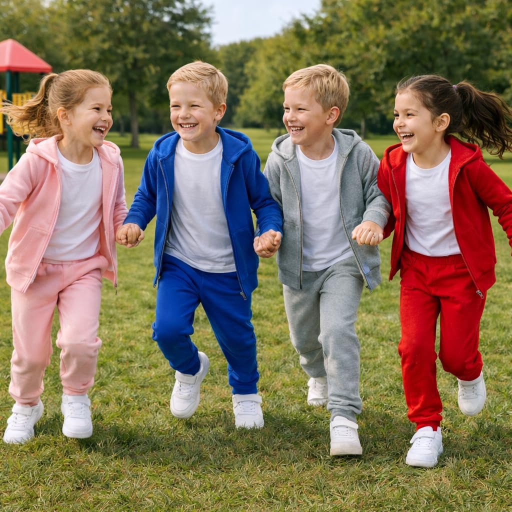 Kids Fleece Hooded Tracksuit - Image 4