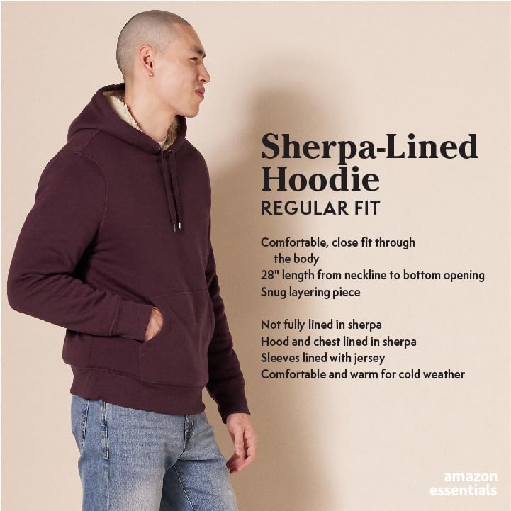 Sherpa-Lined Fleece Hoodie - Image 2